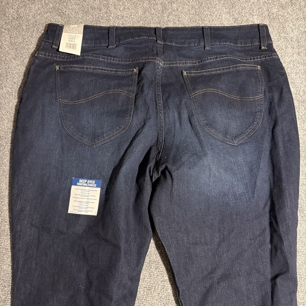 NEW Riders by Lee Denim Relaxed Fit Jeans Womens 22W P Blue Indigo NWT